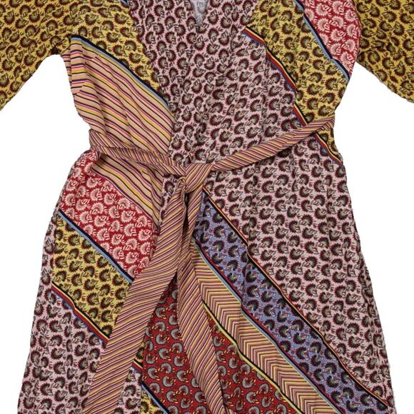 Cabi Poet Patchwork Open Front Waist Tie Kimono Duster Size Small - Picture 5 of 9